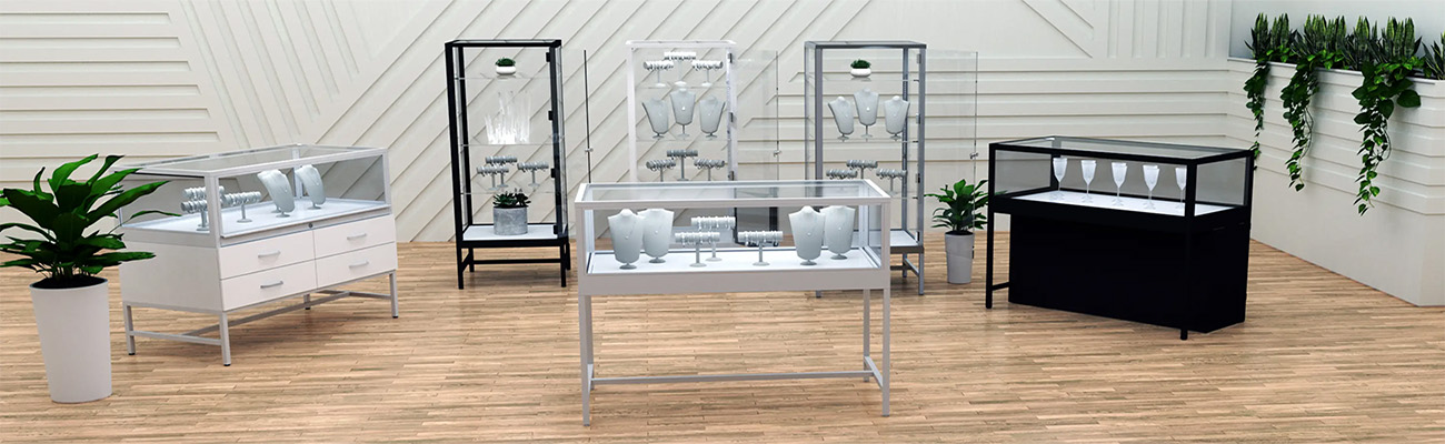 Contemporary Showcases, Counters and Register Stands