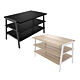 Aspect 3-Tier Retail Display Tables. The middle shelves expand outwards to a total width of 35
