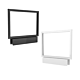 Aspect Retail Display Sign Holder - Saddle Mount.  Measures 5½