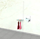 Extension for Cable Clothing Unit for 1 Glass Shelf and 1 Hanging Rail.  Setting Dimensions: Height: up to 19', Width: 24