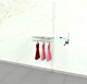 Cable Clothing Unit for 1 Glass Shelf and 1 Hanging Rail – 36 Extension Kit. Adjustable Height: up to 19' and Width of 36
