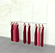 Cable Clothing Unit for 4 Glass Shelves with 2 Hanging Rails – 36″.  2 Sections.  Adjustable Height: up to 19' and Width of 36