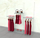 Cable Clothing Unit for 4 Glass Shelves with 3 Hanging Rails – 36″