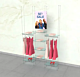 Cable Clothing Unit for 8 Glass Shelves with 2 Hanging Rails – 24″.  3 Sections