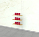 Floor to Ceiling Cable Extension Kit for 3 Wood Shelves