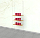 Floor to Ceiling Cable Kit for 3 Wood Shelves