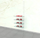 Floor to Ceiling Cable Extension Kit for 4 Glass Shelves