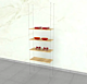 Floor to Ceiling Cable Kit for 4 Wood Shelves