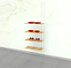 Floor to Ceiling Cable Extension Kit for 4 Wood Shelves