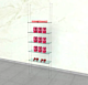 Floor to Ceiling Cable Kit for 5 Glass Shelves