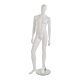 City Male Mannequin Pose 1 shows the masculine male form with a slightly forward right leg and both hands down along the sides with the head facing forward. The mannequin feet are in such a position to allow for a shoe with a short heel.