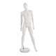 Pose 2 of our City Male Mannequin with Oval Head shows this masculine male form with his left leg straight and out to the side, both hands down along the sides with the head facing slightly angled to the right.