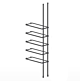 Floor to Ceiling Tube Extension Kit for 5 Glass Shelves