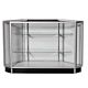 The Extra view Corner Showcase comes with silver aluminum hardware, a durable black melamine toe kick. The showcase features with two height adjustable glass shelves. The unit can be exhibited as a stand-alone showcase or combined with other showcases. 