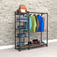 Pipeline Etagere Hang Fold Display Fixture.  Features 5 adjustable display shelves, base shelf and 3' hang bar and comes in 8 finishes.  