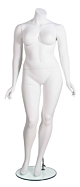 Plus size female headless mannequin In matte white finish. 