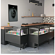 Privacy Panels For Glass Showcase Display Cabinet With Storage Drawers