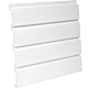 PVC White PVC slatwall is a versatile and durable storage and display solution. It is lightweight, moisture-resistant, and easy-to-clean properties.