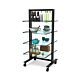 Vertik 26″ Retail Shelving Stand for 8 Shelves, 14″-16″D | Pure White, 1-Section.  Setting Dimensions: 26