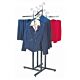 4-way clothing racks are designed to maximize the use of available space and can hold a significant number of clothing items without taking up much floor space. 