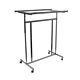 Double Adjustable Rolling Garment Rack 