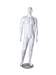 Sam male mannequin posing with hands to side, feet apart comes is a white matte finish and his measurements are Chest 40