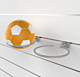 Slatwall Ball Display Ring, Silver Frost Finish