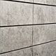 Bleached Architectural Concrete Textured Slatwall Panels measure 3/4''D x 2' Hx 8'L' with grooves spaced 6'' apart.  Textured slatwall panels come complete with paint matched aluminum groove inserts for added strength.  