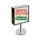 Create an eye-catching display for your t-shirts with this double-sided metal display box. The display measures 12