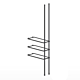Floor to Ceiling Tube Extension Kit for 3 Glass Shelves 