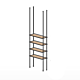 Floor to Ceiling Tube Kit for 4 Wood Shelves