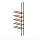 Floor to Ceiling Tube Extension Kit for 5 Wood Shelves