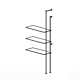 Floor to Wall Tube Extension Kit for 3 Glass Shelves