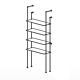 Floor to Wall Tube Kit for 4 Glass Shelves