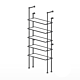Floor to Wall Tube Kit for 5 Glass Shelves 