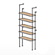 Floor to Wall Tube Kit for 5 Wood Shelves