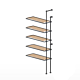 Floor to Wall Tube Extension Kit for 5 Wood Shelves 