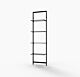 Vertik Wall Mounted Retail Display Shelf Unit, For 4 Shelves, 14″-16″D | Chic Black, 1-Section