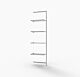 Vertik Wall Mounted Retail Display Shelf Unit, For 4 Shelves, 14″-16″D | Pure White, Extension, 1-Section