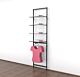 Vertik Wall Mounted Retail Clothing Display Unit with 1 Faceout  and 4 Shelves| Chic Black, 1-Section. 26