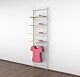 Vertik Wall Mounted Retail Clothing Display Unit with 1 Faceouts and 4 Shelves in a Pure White finish. 26
