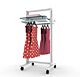 Vertik 26″ Retail Clothing and Shelving Stand for 2 Shelves and 2 Hangrails |Pure White.  Setting Dimensions: 26