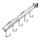 Saddle Mount Rectangular Tubing 5 Hook Waterfall in Chrome
