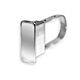 Chrome Extended End Cap for Rectangular Tubing Hangrail adds 1